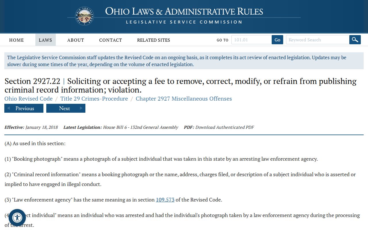 Ohio anti-pay-to-remove law for Perry County released mugshots